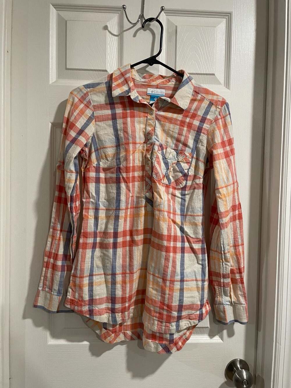Columbia Sportswear Company Women's Plaid Long Sleeve Button Pullover Shirt